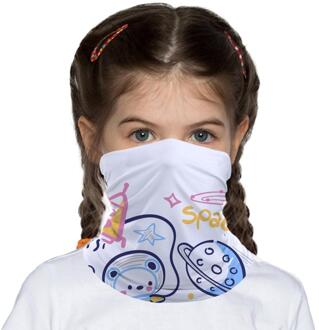 Cartoon Kat Space Kids Hoofd/Gezicht/Masker Neck Bandana Sjaal Dual-Gebruik Magic Tube Hoofddoek Fietsen Sport hoofddeksels Tulband Balaclava