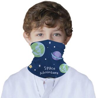 Cartoon Kat Space Kids Hoofd/Gezicht/Masker Neck Bandana Sjaal Dual-Gebruik Magic Tube Hoofddoek Fietsen Sport hoofddeksels Tulband Balaclava