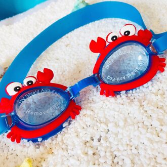 Cartoon Kids Kinderen Siliconen Waterdicht Zwemmen Zwembad Water Zwembril Bril Eyewear Brillen Accessoires Voor Jongens Meisjes krab