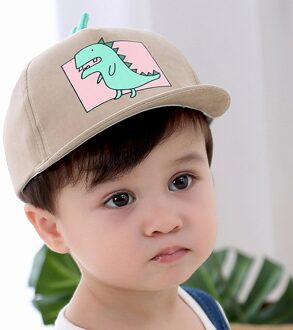 Cartoon Kinderen Baseball Cap Zomer Kinderen Jongen Meisje Zonnehoed Outdoor Kids Hip Hop Snapback Cap Jongens Meisjes Hoed Muts khaki stijl 1
