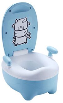 Cartoon Kinderen Wc Dier Patroon Kids Zindelijkheidstraining Seat Kinderen Urinoirs Baby Wc Pot Training Pan Toilet Seat blauw nee cushion