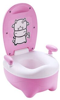 Cartoon Kinderen Wc Dier Patroon Kids Zindelijkheidstraining Seat Kinderen Urinoirs Baby Wc Pot Training Pan Toilet Seat roze nee cushion