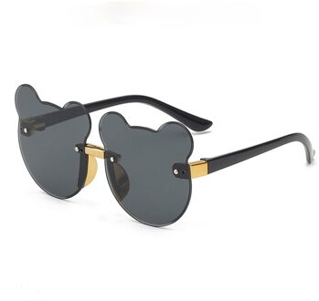 Cartoon Kopie Kinderen Zonnebril Progressieve Oceaan Stuk Kat Oren Zonder Grens Trend Forward Prachtige Scharnier A zwart kader grijs
