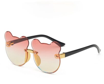 Cartoon Kopie Kinderen Zonnebril Progressieve Oceaan Stuk Kat Oren Zonder Grens Trend Forward Prachtige Scharnier D roze geel