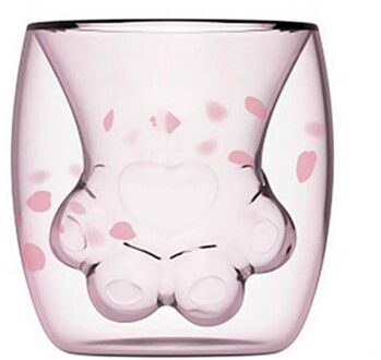 Cartoon Leuke Melk Mok Kat Klauw Beer Varken Double Wall Cup Koffie Mok Student Water Fles Rode Wijn Glas kinderen zwart