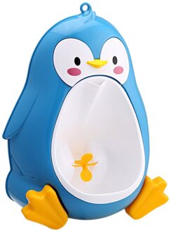 Cartoon Leuke Pinguïn Potty Urinoir Toilet Permanent Urinoir Badkamer Kinderen Pee Trainer Voor 8 Maand Tot 6 Jaar Oude Jongens blauw