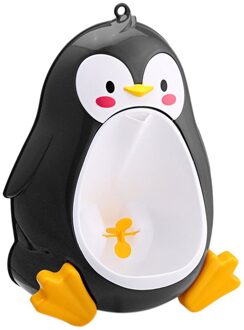Cartoon Leuke Pinguïn Potty Urinoir Toilet Permanent Urinoir Badkamer Kinderen Pee Trainer Voor 8 Maand Tot 6 Jaar Oude Jongens zwart