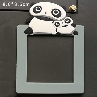 Cartoon Lichtgevende Kid Room Decor 3D Voor Schakelaar Outlet Siliconen Muursticker On-Off Beschermende Cover 1Pcs Voor huishouden parent child panda