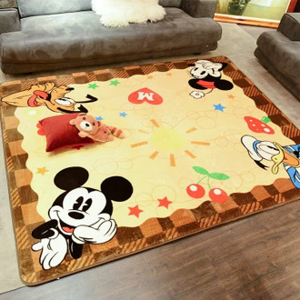 Cartoon Mickey Children Carpet Kids Playmat Baby Crawling Carpet Cartoon Floor Mat Living Room Bedroom Home Blanket