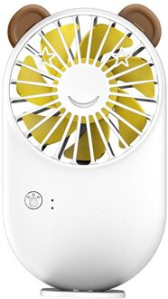 Cartoon Mini Pocket Fans Usb Lading Mini Hold Fans Student Buiten Brengen Draagbare Kleine Ventilator Dc Mini Luchtkoeler ventilador wit
