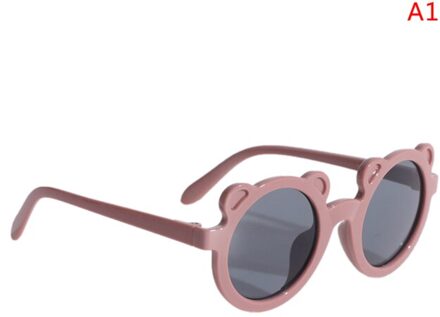 Cartoon Mooie Kids Zonnebril Beer Vorm Frame Meisjes Kinderen Zonnebril Ronde Street Beat Baby Jongen Brillen Leuke Shades A1