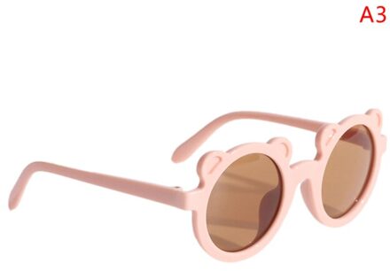 Cartoon Mooie Kids Zonnebril Beer Vorm Frame Meisjes Kinderen Zonnebril Ronde Street Beat Baby Jongen Brillen Leuke Shades A3
