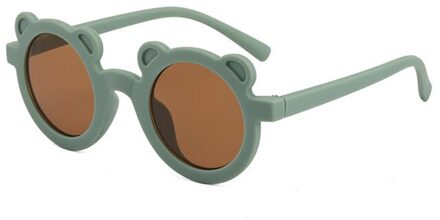 Cartoon Mooie Kids Zonnebril Beer Vorm Frame Meisjes Kinderen Zonnebril Ronde Street Beat Baby Jongen Brillen Leuke Shades C4