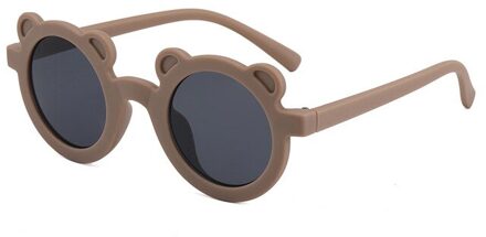 Cartoon Mooie Kids Zonnebril Beer Vorm Frame Meisjes Kinderen Zonnebril Ronde Street Beat Baby Jongen Brillen Leuke Shades C5