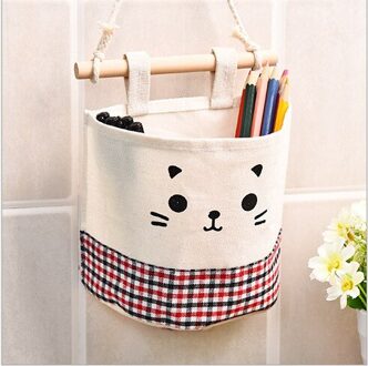 Cartoon Muur Deur Kast Opknoping Storage Bag Organizer Muur Opknoping Deur Tijdschrift Opslag Pocket Closet Organizer Opslag Plank Roze