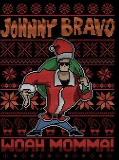 Cartoon Network Johnny Bravo Kerstmis T-Shirt - Zwart - M
