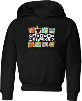 Cartoon Network Logo Characters Kids' Hoodie - Black - 98/104 (3-4 jaar) Zwart - XS