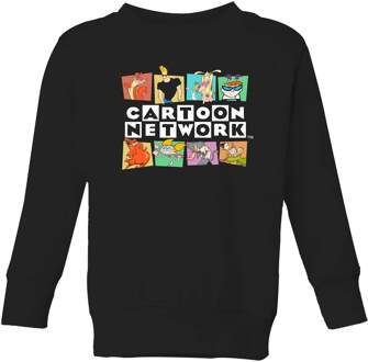 Cartoon Network Logo Characters Kids' Sweatshirt - Black - 98/104 (3-4 jaar) Zwart - XS