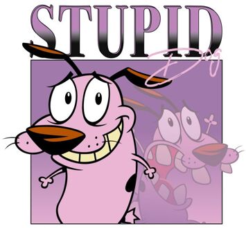 Cartoon Network Spin-Off Courage the Cowardly Dog 90s Photoshoot t-shirt - Wit - 3XL