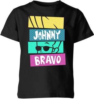Cartoon Network Spin-Off Johnny Bravo 90s Slices kinder t-shirt - Zwart - 110/116 (5-6 jaar) - Zwart