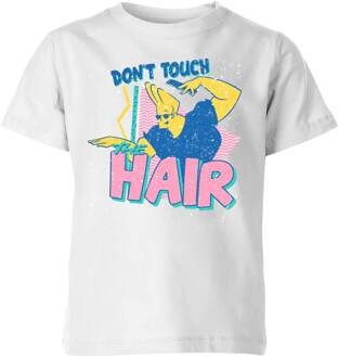 Cartoon Network Spin-Off Johnny Bravo Don't Touch The Hair kinder t-shirt - Wit - 110/116 (5-6 jaar) - Wit