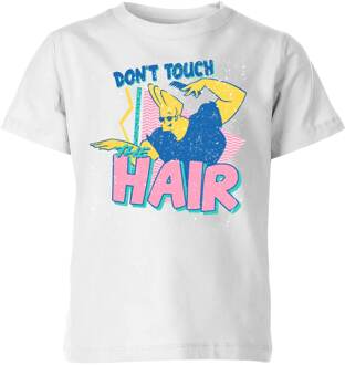 Cartoon Network Spin-Off Johnny Bravo Don't Touch The Hair kinder t-shirt - Wit - 122/128 (7-8 jaar) - M