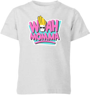 Cartoon Network Spin-Off Johnny Bravo Woah Momma 90s kinder t-shirt - Grijs - 122/128 (7-8 jaar)
