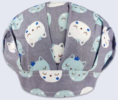 Cartoon Operatiekamer Hoeden Verstelbare Scrubs Cap Pet Grooming Kliniek Arts Cap Afdrukken Verpleging Caps Medische Bouffant Cap I047