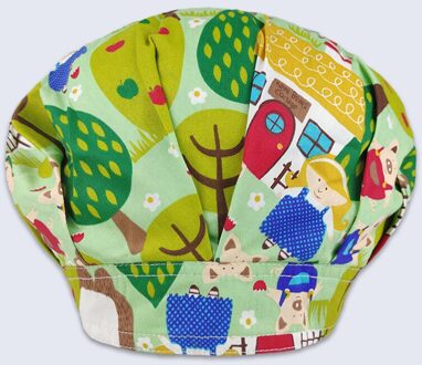 Cartoon Operatiekamer Hoeden Verstelbare Scrubs Cap Pet Grooming Kliniek Arts Cap Afdrukken Verpleging Caps Medische Bouffant Cap I048