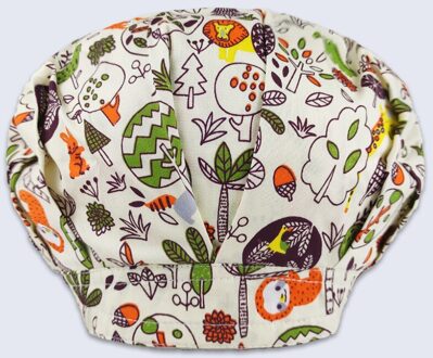 Cartoon Operatiekamer Hoeden Verstelbare Scrubs Cap Pet Grooming Kliniek Arts Cap Afdrukken Verpleging Caps Medische Bouffant Cap I049