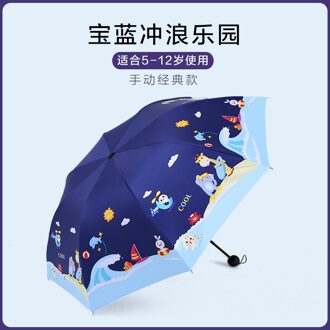 Cartoon Paraplu Kids Meisjes Jongens Kinderen Licht Opvouwbare Paraplu Kleuterschool Ultralight Aluminium Buis Ideeën style1