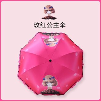 Cartoon Paraplu Kids Meisjes Jongens Kinderen Licht Opvouwbare Paraplu Kleuterschool Ultralight Aluminium Buis Ideeën style3