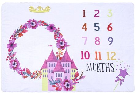 Cartoon Patroon Baby Baby Milestone Foto Props Achtergrond Dekens Achtergrond Doek Kalender Bebe Jongen Meisje Foto Accessoires