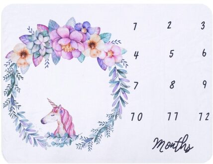 Cartoon Patroon Baby Baby Milestone Foto Props Achtergrond Dekens Achtergrond Doek Kalender Bebe Jongen Meisje Foto Accessoires