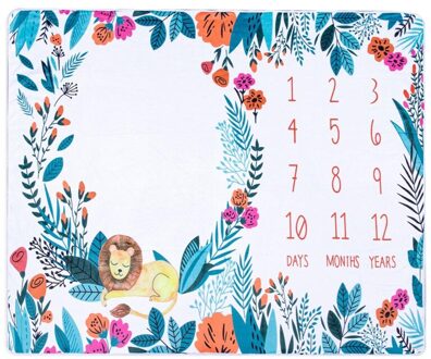 Cartoon Patroon Baby Baby Milestone Foto Props Achtergrond Dekens Achtergrond Doek Kalender Bebe Jongen Meisje Foto Accessoires