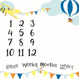 Cartoon Patroon Baby Baby Milestone Foto Props Achtergrond Dekens Achtergrond Doek Kalender Jongen Meisje Foto Accessoires