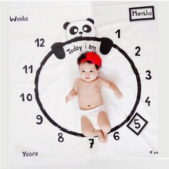 Cartoon Patroon Baby Baby Milestone Foto Props Achtergrond Dekens Achtergrond Doek Kalender Jongen Meisje Foto Accessoires