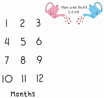 Cartoon Patroon Baby Baby Milestone Foto Props Achtergrond Dekens Achtergrond Doek Kalender Jongen Meisje Foto Accessoires