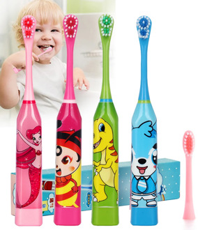 Cartoon Pattern Children Electric Toothbrush Double-sided Tooth Brush Heads Electric Teeth Brush Or Replacement Brush Heads Kids