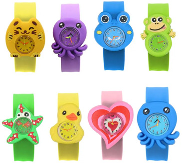 Cartoon Pattern Silicone Tape Wrist 3D Animal Watches Interesting Birthday Student Toys Children Watch Gift @LXH
