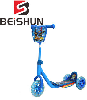 Cartoon Plastic driewielige Kinderwagen Kind Scooter driewielige Fiets blauw 2