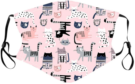 Cartoon Print Children Mask Reusable Mouth Mask Breathable Mouth Caps Washable Face Mask for Kids Protective Facial Mask masques