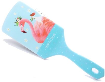 Cartoon Print Ontklittende Kam Haircare Massage Hoofdhuid Airbag Hair Styling Tool Soft Kam Tanden Haar Borstel Kapper Accessoires SkyBlue