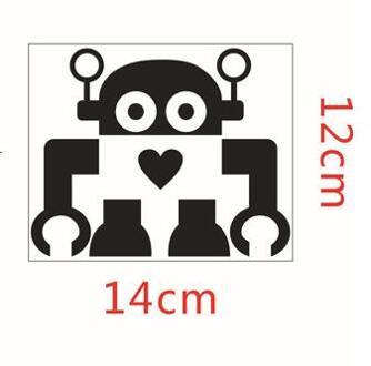 Cartoon Robot Krokodil Schakelaar Sticker Home Decor Moderne Pvc Hoofdtelefoon Schakelaar Muurstickers #0621 03