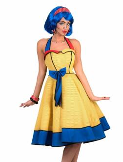 Cartoon Rock 'n Roll jurk Geel - Beige - Creme