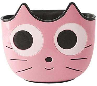 Cartoon Sink Opslag Mand Keuken Spons Zeep Afvoer Organizer Verstelbare Kraan Spons Houder Voor Keuken Badkamer roze