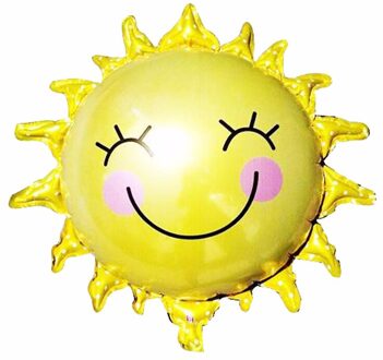 Cartoon Smiley Gezicht Zonnebloem Aluminium Film Ballon Kinderen Birthday Party Decoratie Zonnebloem Folie Ballon