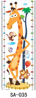 Cartoon Thuis Slaapkamer Visuele Grafiek Nursery Decoraties Pvc Kids Hoogte Grafiek 1 Vel Muurstickers 2
