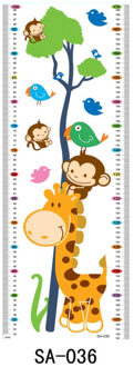 Cartoon Thuis Slaapkamer Visuele Grafiek Nursery Decoraties Pvc Kids Hoogte Grafiek 1 Vel Muurstickers 3