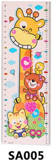 Cartoon Thuis Slaapkamer Visuele Grafiek Nursery Decoraties Pvc Kids Hoogte Grafiek 1 Vel Muurstickers